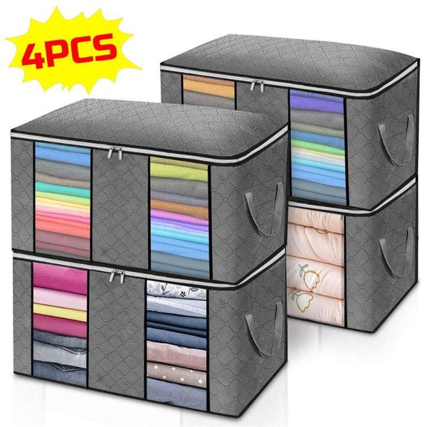 clothing & wardrobe storage 4pcs/set clothes bag boxes large quilt with handles portable dustproof non-woven zipper home
clothing & wardrobe storage 4pcs/set clothes bag boxes large quilt with handles portable dustproof non-woven zipper home