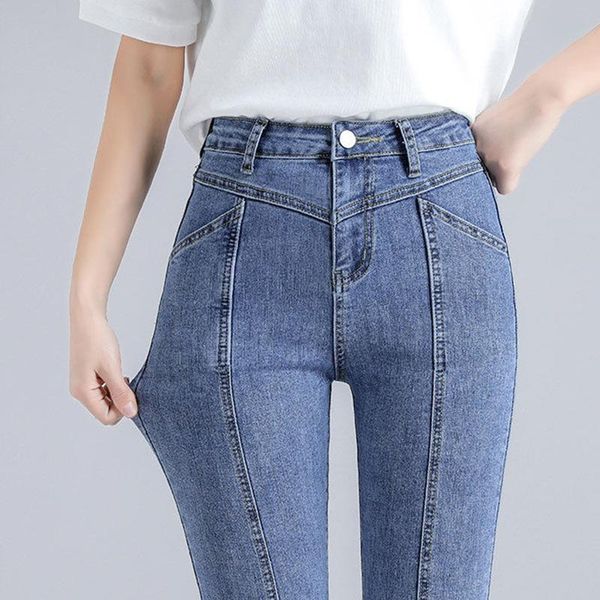 super elastic high waist jeans flare pants slim women plus size stretch denim retro casual pocket mom spring summer women's, Blue
super elastic high waist jeans flare pants slim women plus size stretch denim retro casual pocket mom spring summer women's, Blue
