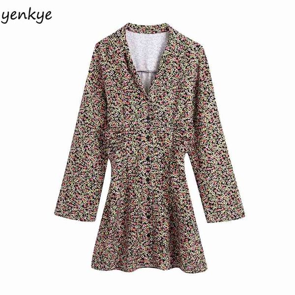 vintage floral print dress women v neck long sleeve autumn mini streetwear vestido 210514, Black;gray
vintage floral print dress women v neck long sleeve autumn mini streetwear vestido 210514, Black;gray