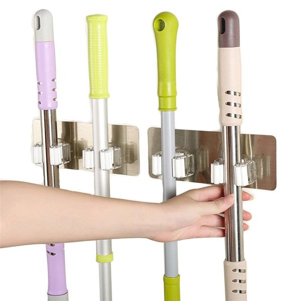 bathroom storage & organization wall housekeeper mounted mop organizer holder pp+pvc brush broom hanger rack kitchen tool drop 
bathroom storage & organization wall housekeeper mounted mop organizer holder pp+pvc brush broom hanger rack kitchen tool drop