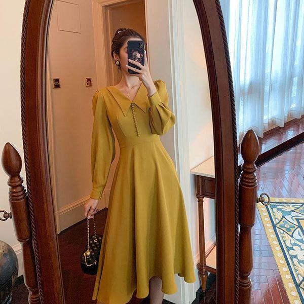 casual dresses women 2021 spring autumn work style ol temperament dress female v-neck long sleeve solid vestidos ladies high waist y199, Black;gray
casual dresses women 2021 spring autumn work style ol temperament dress female v-neck long sleeve solid vestidos ladies high waist y199, Black;gray