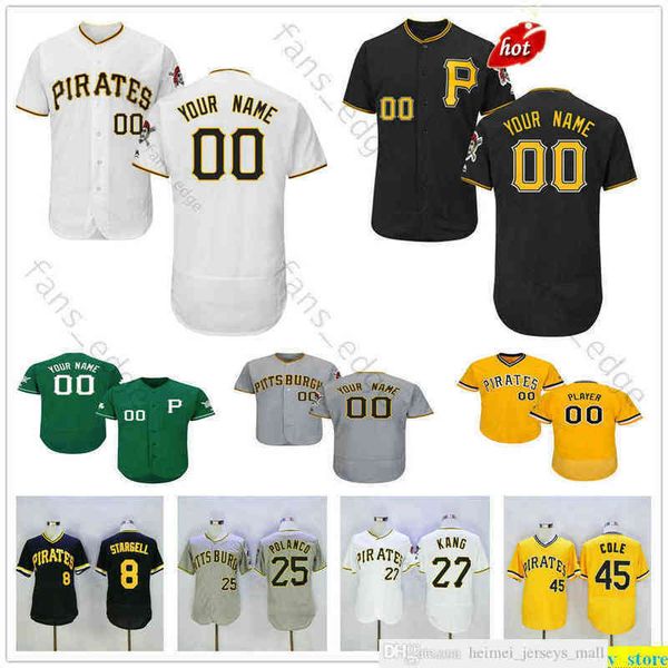 custom 2022th baseball jerseys 12 corey dickerson 73 felipe vazquez 25 gregory polanco 50 jameson taillon men women kids youth stitched, Black