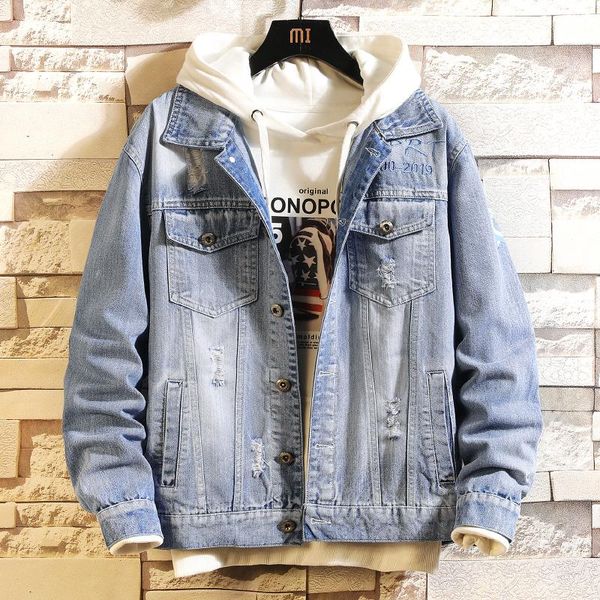 men's jackets nice spring denim jacket men casual coat cotton turn-down collar fashion cowboy outwear male hip hop streewear m-3xl, Black;brown
men's jackets nice spring denim jacket men casual coat cotton turn-down collar fashion cowboy outwear male hip hop streewear m-3xl, Black;brown