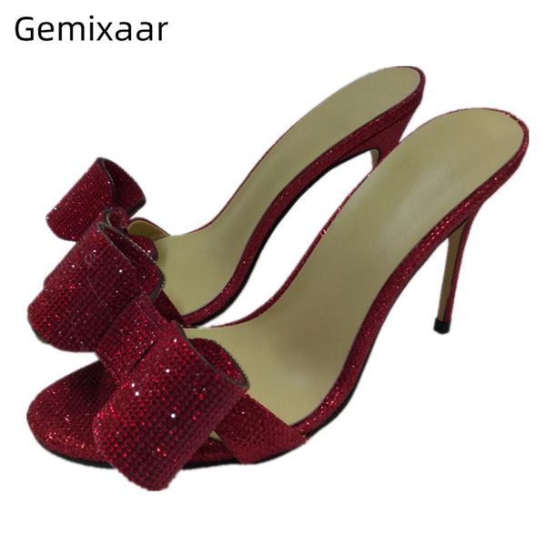 slippers drill rhinestone butterfly-knot women 10cm thin high heels open toe slip-on outwear mules crystal shoes woman, Black
slippers drill rhinestone butterfly-knot women 10cm thin high heels open toe slip-on outwear mules crystal shoes woman, Black
