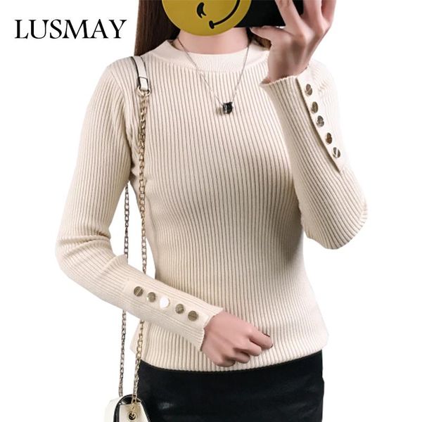 women's sweaters 2021 winter knitted sweater women pullover button long sleeve autumn korean casual blue green black white, White;black
women's sweaters 2021 winter knitted sweater women pullover button long sleeve autumn korean casual blue green black white, White;black
