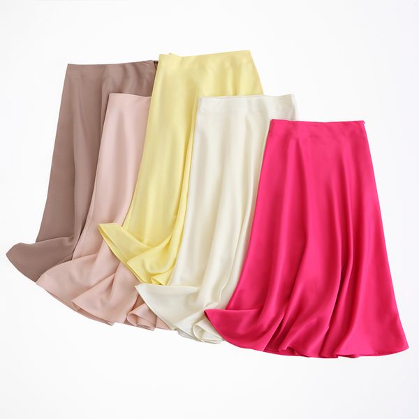satin tangada women solid quality midi skirt vintage side zipper office ladies elegant chic a-line skirts 6d18, Black
satin tangada women solid quality midi skirt vintage side zipper office ladies elegant chic a-line skirts 6d18, Black