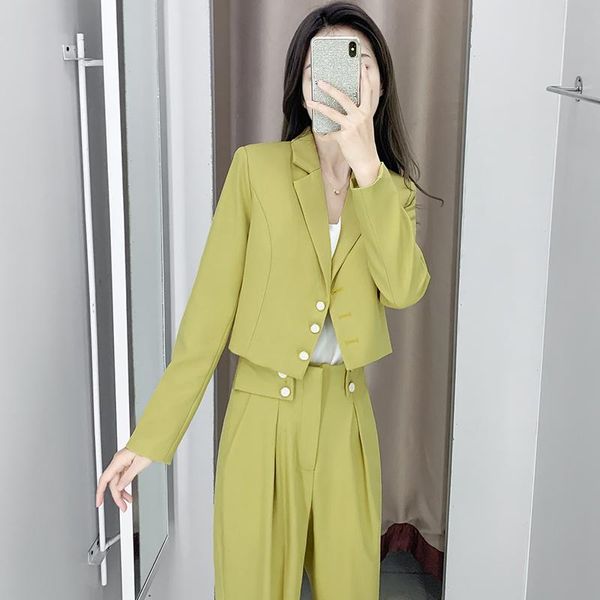 women's two piece pants coat female spring and autumn wild 2021 korean version of online celebrity fried street temperament small suit, White
women's two piece pants coat female spring and autumn wild 2021 korean version of online celebrity fried street temperament small suit, White