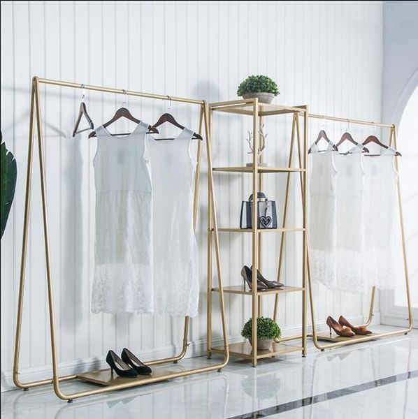 hangers & racks clothing store display rack floor - to combination of gold shelves iron art island
hangers & racks clothing store display rack floor - to combination of gold shelves iron art island