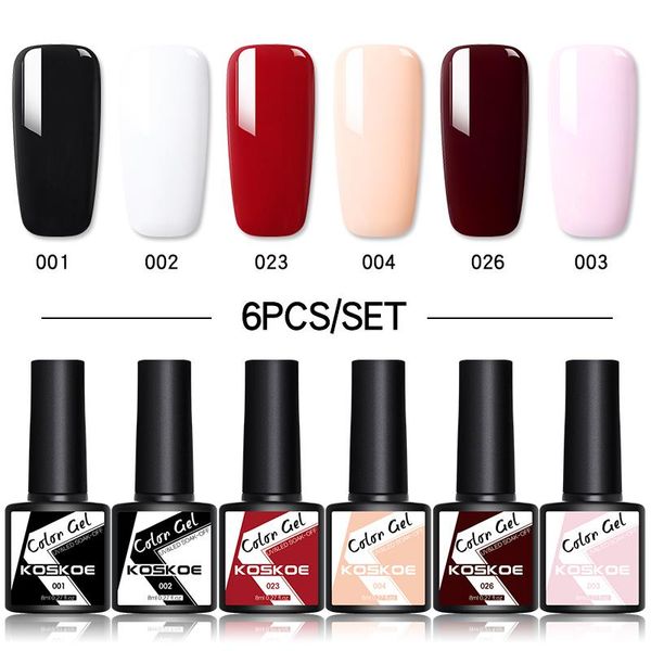 nail art kits koskoe 4/6pcs gel polish set glitter vernis semi permanent base coat uv led soak off kit
nail art kits koskoe 4/6pcs gel polish set glitter vernis semi permanent base coat uv led soak off kit