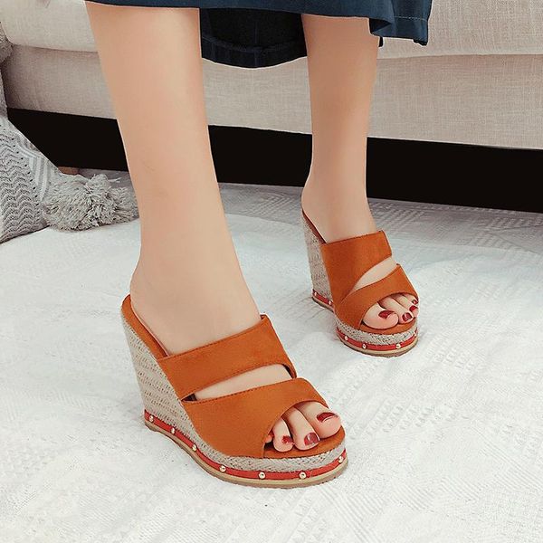 sandals slip on platform wedges women sandal 2021 summer flock size 34~50 colours block rivet rope sole ladies high heels casual shoes, Black
sandals slip on platform wedges women sandal 2021 summer flock size 34~50 colours block rivet rope sole ladies high heels casual shoes, Black