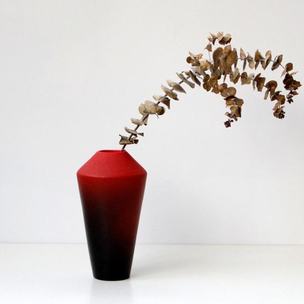gradient ceramic vase frosted surface flower arrangement dry deskadornment for office el home - large opening vases
gradient ceramic vase frosted surface flower arrangement dry deskadornment for office el home - large opening vases