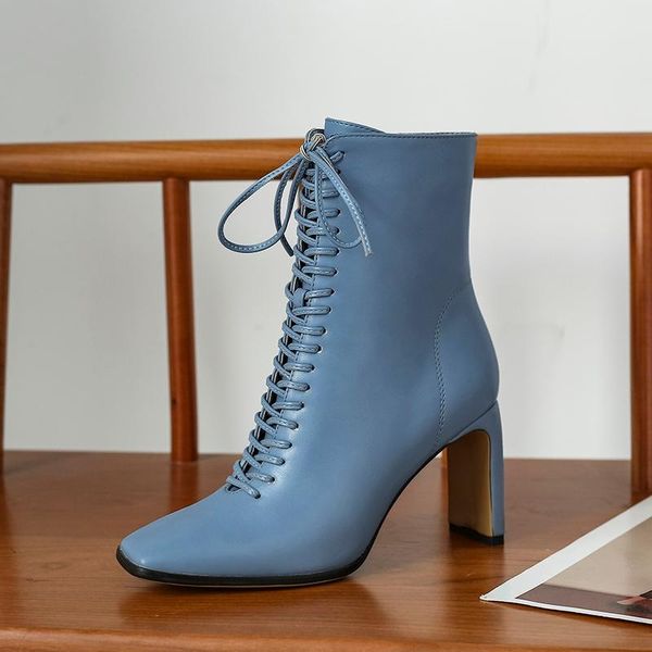 boots 2021 women leather fashion high heels shoes winter lace up woman square toe ankle female, Black
boots 2021 women leather fashion high heels shoes winter lace up woman square toe ankle female, Black