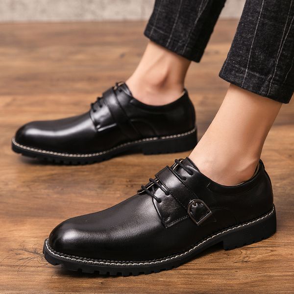 464748 size cross-border buckle mens shoes spring british business casual leather shoes mens large size retro rub colored casual shoe size, Black
464748 size cross-border buckle mens shoes spring british business casual leather shoes mens large size retro rub colored casual shoe size, Black