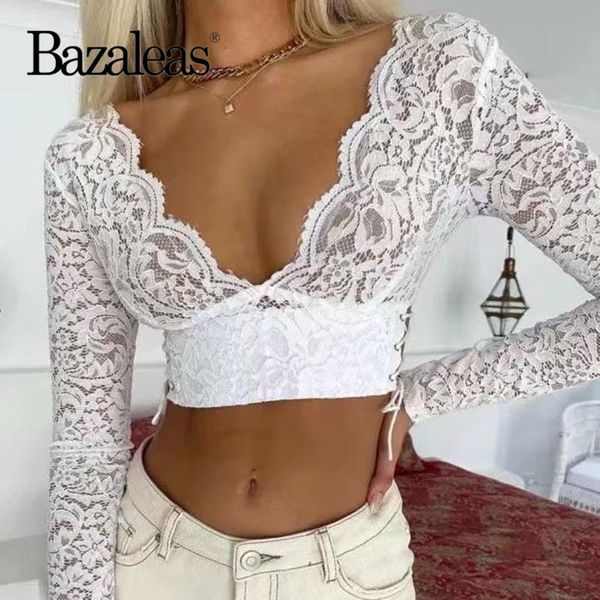 women's t-shirt bazaleas streetwear white lace women t shirts long sleeve tshirt slim deep v neck crop vintage
women's t-shirt bazaleas streetwear white lace women t shirts long sleeve tshirt slim deep v neck crop vintage