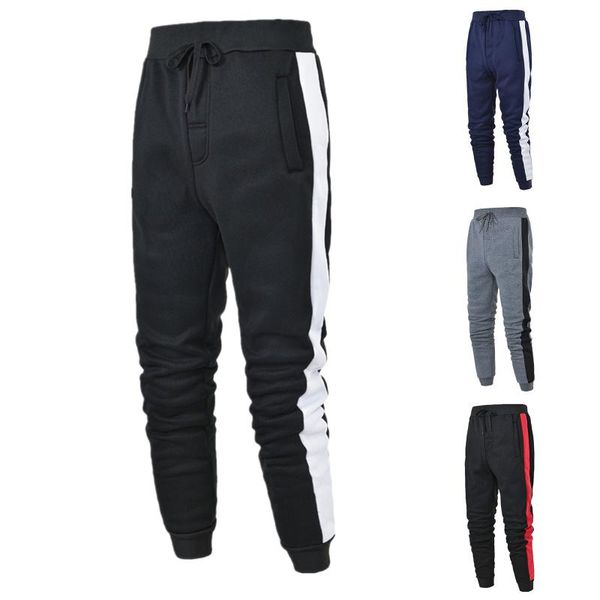 men's pants casual design high-quality autumn and winter loose sports straight spliced solid color lace-up pantalon homme, Black
men's pants casual design high-quality autumn and winter loose sports straight spliced solid color lace-up pantalon homme, Black