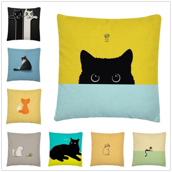 cushion/decorative pillow minimalist cat beautiful pattern linen cushion cover case for home sofa car decor pillowcase 45x45cm
cushion/decorative pillow minimalist cat beautiful pattern linen cushion cover case for home sofa car decor pillowcase 45x45cm
