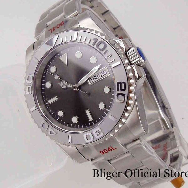 business no 24 jewelry bliger nh36a selfwinding men's watch grey insert glide lock oyster bracelet suurst screw crown, Slivery;brown
business no 24 jewelry bliger nh36a selfwinding men's watch grey insert glide lock oyster bracelet suurst screw crown, Slivery;brown