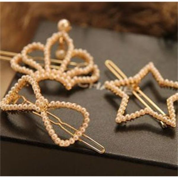 full pearl bow hairpin five pointed star crown love side hairpin frog clip, Golden;silver
full pearl bow hairpin five pointed star crown love side hairpin frog clip, Golden;silver