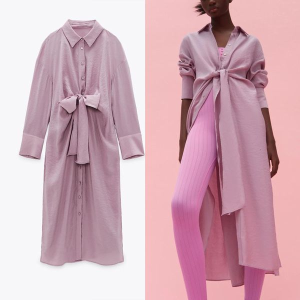 dresses za summer pink knotted shirt women elegant long sleeve side vents party es woman flowy casual vestidos, Black;gray
dresses za summer pink knotted shirt women elegant long sleeve side vents party es woman flowy casual vestidos, Black;gray