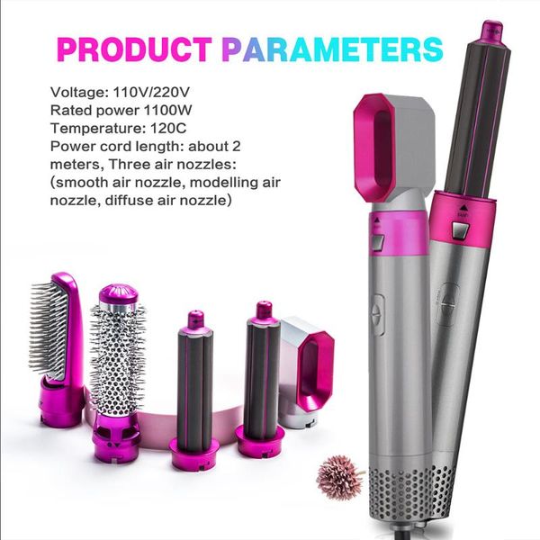 hair bun maker electric dryer blow curling iron rotating brush hairdryer hairstyling tools professional 5 in 1 air, Brown
hair bun maker electric dryer blow curling iron rotating brush hairdryer hairstyling tools professional 5 in 1 air, Brown