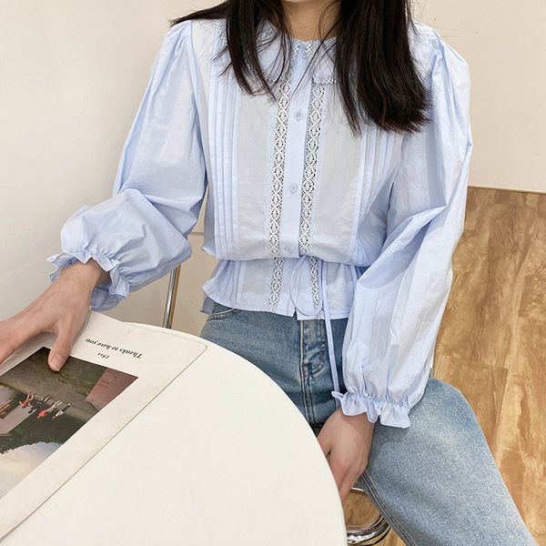 women's tanks & camis vintage peter pan collar lace woman blouses puff sleeve bandage waist women cotton shirts elegant femal, White
women's tanks & camis vintage peter pan collar lace woman blouses puff sleeve bandage waist women cotton shirts elegant femal, White