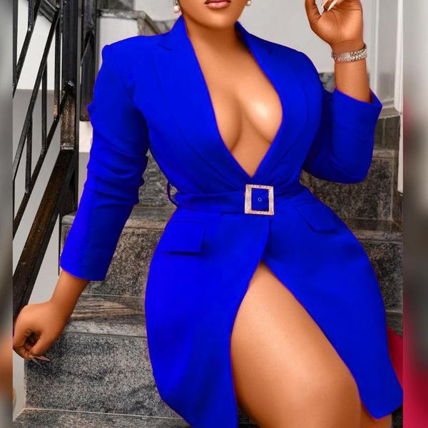 women's suits & blazers women blazer dress v neck with waist belt turn down collar long sleeves female package hip autumn vestidos, White;black
women's suits & blazers women blazer dress v neck with waist belt turn down collar long sleeves female package hip autumn vestidos, White;black