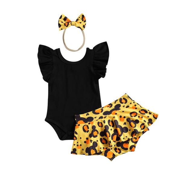 baby girls 3-piece outfit set sleeve romper+leopard shorts+headband clothing sets, White
baby girls 3-piece outfit set sleeve romper+leopard shorts+headband clothing sets, White