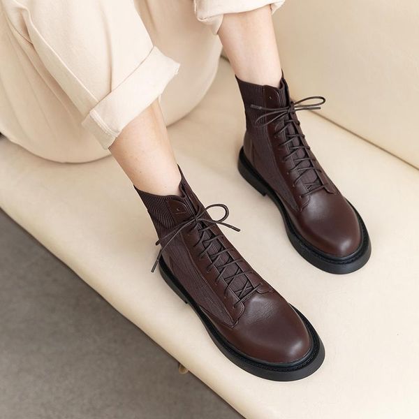 boots female knitting+genuine leather motorcycle night club shoes woman autumn winter punk women warm ankle, Black
boots female knitting+genuine leather motorcycle night club shoes woman autumn winter punk women warm ankle, Black