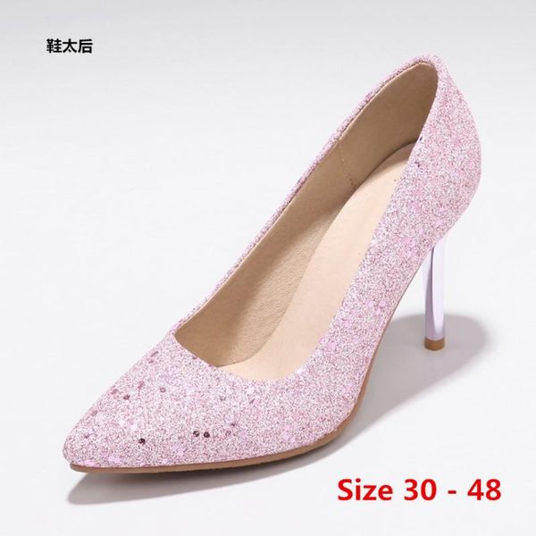 dress shoes stiletto women pointed toe pumps high heel party wedding concise office lady heels small big size 30 - 48, Black
dress shoes stiletto women pointed toe pumps high heel party wedding concise office lady heels small big size 30 - 48, Black