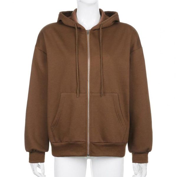 women's t-shirt women autumn long sleeve zipper large pockets warm hoodie loose coat outerwear, White
women's t-shirt women autumn long sleeve zipper large pockets warm hoodie loose coat outerwear, White