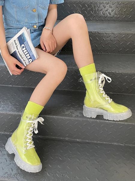 boots korean version of the transparent solid color cross straps ladies in tube single summer jelly sole boots., Black
boots korean version of the transparent solid color cross straps ladies in tube single summer jelly sole boots., Black