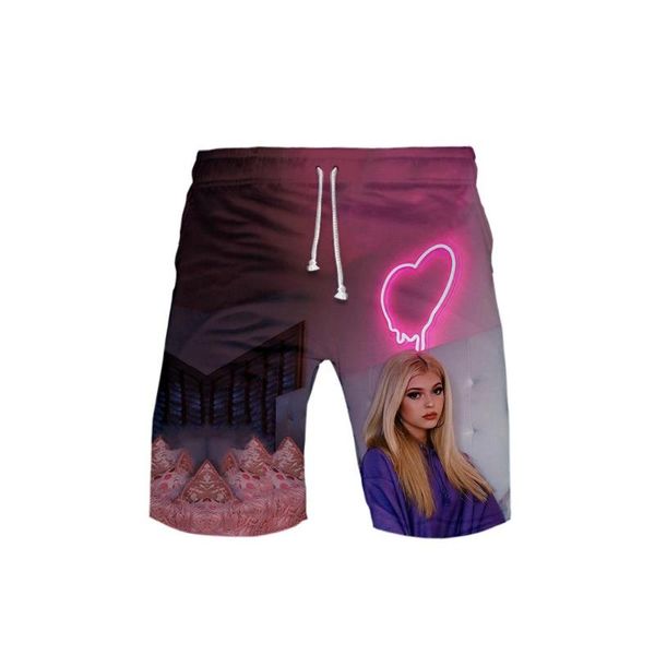 loren gray 3d summer women pullovers lady hem beach shorts men's, White;black