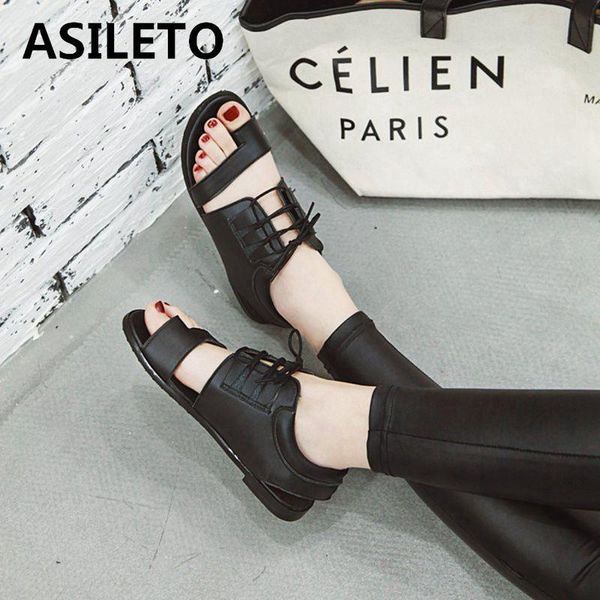 big size 34-46 women sandals open toe flat heel cross tied roman gladiator sandales casual footwear mujer de sandalia, Black
