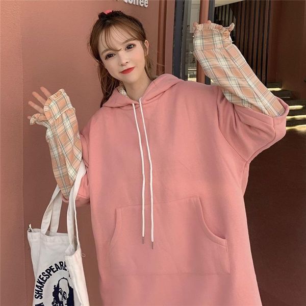 women's hoodies & sweatshirts korean style plus size women hoodie autumn winter 2021 soft loose long ladies clothes dress, Black
women's hoodies & sweatshirts korean style plus size women hoodie autumn winter 2021 soft loose long ladies clothes dress, Black