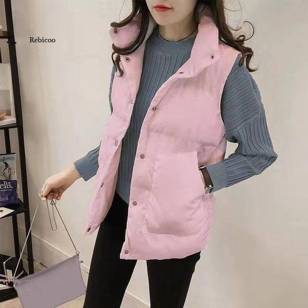 women's vests woman jacket vest autumn winter short cotton coat sleeveless chaleco mujer, Black;white
women's vests woman jacket vest autumn winter short cotton coat sleeveless chaleco mujer, Black;white