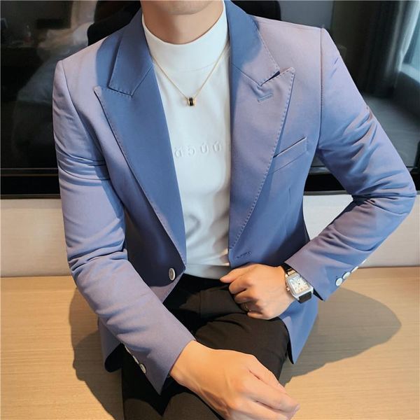 men blazers 2021 spring men's korean style slim handsome suit jacket wedding business casual blazer masculino black suits, White;black
men blazers 2021 spring men's korean style slim handsome suit jacket wedding business casual blazer masculino black suits, White;black
