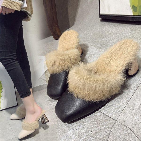 sandals all-match med closed toe fur heels fashion womens shoes 2021 medium luxury high girls outside rome rubber square hee, Black
sandals all-match med closed toe fur heels fashion womens shoes 2021 medium luxury high girls outside rome rubber square hee, Black