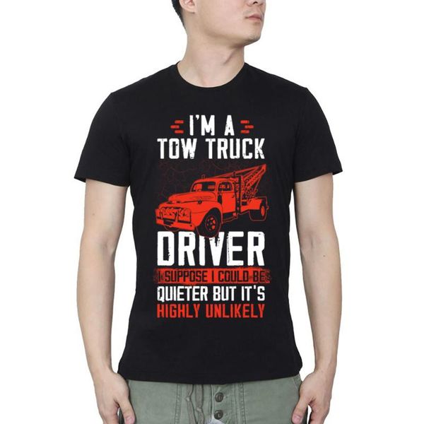 men's t-shirts tow truck driver quieter trucker gift design casual summer t-shirt streetwear o neck, White;black
men's t-shirts tow truck driver quieter trucker gift design casual summer t-shirt streetwear o neck, White;black