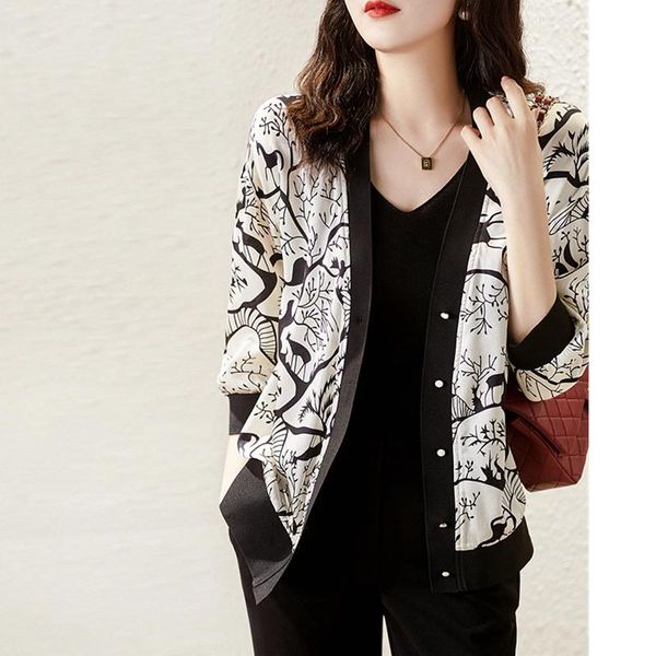 silk jacket women casual style 92% lightweight fabric printed long sleeves bomber coat fashion women's jackets, Black;brown
silk jacket women casual style 92% lightweight fabric printed long sleeves bomber coat fashion women's jackets, Black;brown