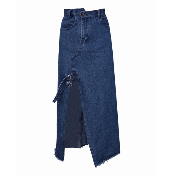 blue denim asymmetrical split midi skirt high street empire button pocket a-line bag hip summer s0259 210514, Black
blue denim asymmetrical split midi skirt high street empire button pocket a-line bag hip summer s0259 210514, Black