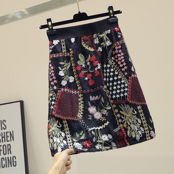 skirts mumuzi 2021 spring high waisted flower embroidery skirt female velvet fashion pleated retro falda saias, Black
skirts mumuzi 2021 spring high waisted flower embroidery skirt female velvet fashion pleated retro falda saias, Black