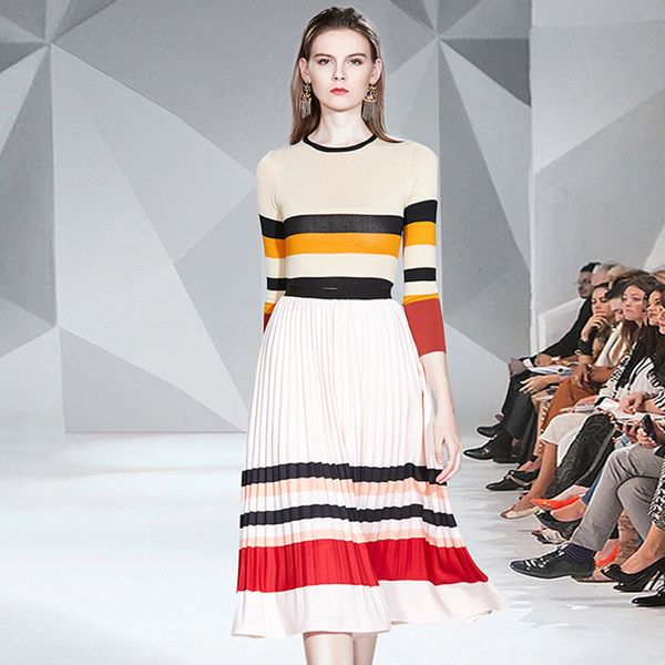 skirts women striped sweater and satin two piece sets slim tracksuit spring autumn fashion knit pleated long skirt suit, Black
skirts women striped sweater and satin two piece sets slim tracksuit spring autumn fashion knit pleated long skirt suit, Black