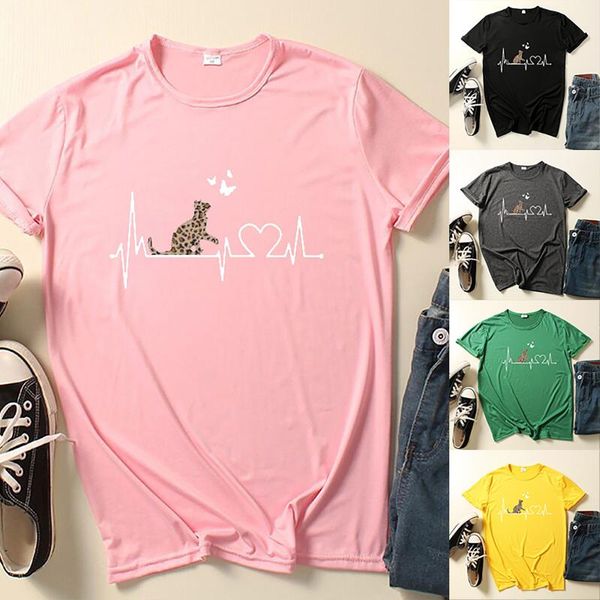 women's t-shirt cat print round neck loose casual short-sleeve harajuku female short sleeve aesthetic vintage t shirts, White
women's t-shirt cat print round neck loose casual short-sleeve harajuku female short sleeve aesthetic vintage t shirts, White