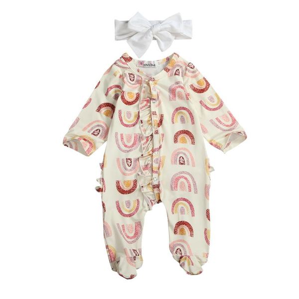 footies pudcoco baby spring autumn clothing born girl outfit long sleeve rainbow printed clothes ruffled zipper jumpsuit, Blue
footies pudcoco baby spring autumn clothing born girl outfit long sleeve rainbow printed clothes ruffled zipper jumpsuit, Blue