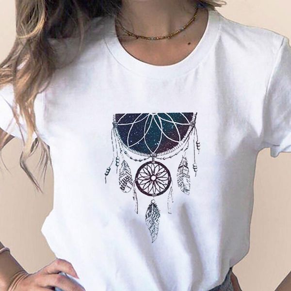 45modal retro flowers dream-catcher short sleeve ladies o-neck t shirt printing blusas manga corta para mujer women clothing women's t-, White
45modal retro flowers dream-catcher short sleeve ladies o-neck t shirt printing blusas manga corta para mujer women clothing women's t-, White