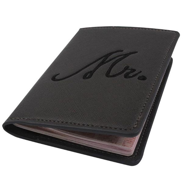 card holders 066c mr and mrs pu leather bride groom passport covers holder protector case, Brown;gray
card holders 066c mr and mrs pu leather bride groom passport covers holder protector case, Brown;gray