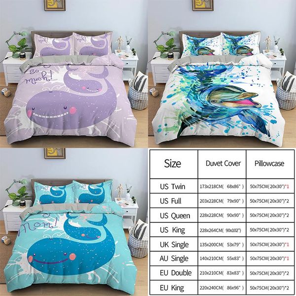 bedding sets lovely animal dolphin duvet cover bed linen bedclothes twin//king size for kids home textile
bedding sets lovely animal dolphin duvet cover bed linen bedclothes twin//king size for kids home textile