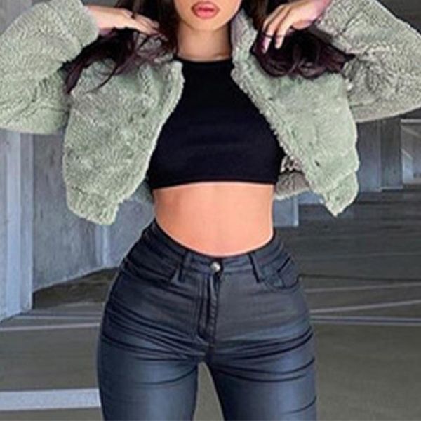 women's jackets green crop short flannel coat winter single breasted turn down collar solid jacket 2021 elegant keep warm, Black;brown
women's jackets green crop short flannel coat winter single breasted turn down collar solid jacket 2021 elegant keep warm, Black;brown