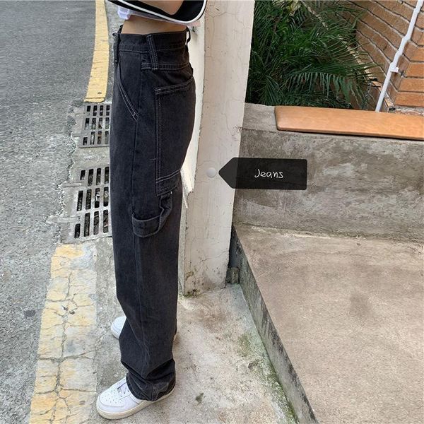 summer korean version ins retro loose high waist straight jeans for women women's, Blue
summer korean version ins retro loose high waist straight jeans for women women's, Blue