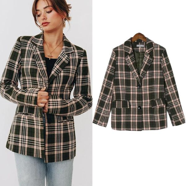 women's suits & blazers office ladies notched collar plaid women blazer single breasted autumn jacket 2021 vintage pockets long sleeve, White;black
women's suits & blazers office ladies notched collar plaid women blazer single breasted autumn jacket 2021 vintage pockets long sleeve, White;black